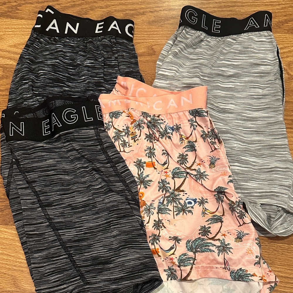American Eagle Outfitters Black, Gray, and Pink Boxers